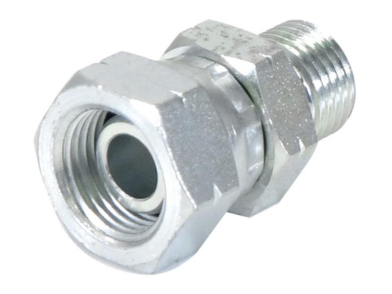 Adaptador hidráulico M16 x 1.50 Métrica Macho x M18 x 1.50 Métrica Fêmea giratória (S.11986)