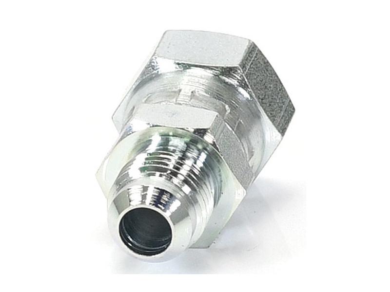 Adaptador hidráulico 9/16'' JIC Macho x 3/8'' BSP Fêmea giratória (S.11994)