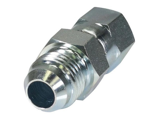 Adaptador hidráulico 9/16'' JIC Macho x 7/16'' JIC Fêmea giratória (S.11997)
