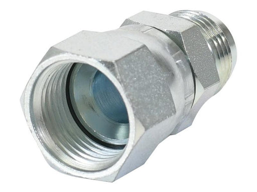 Adaptador hidráulico 3/4'' JIC Macho x 7/8'' JIC Fêmea giratória (S.12001)