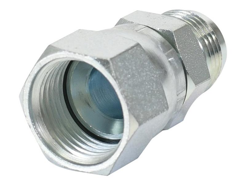 Adaptador hidráulico 3/4'' JIC Macho x 7/8'' JIC Fêmea giratória (S.12001)