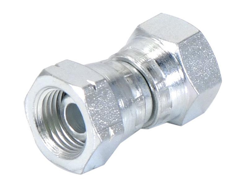 Adaptador hidráulico 3/8'' BSP Fêmea giratória x M16 x 1.50 Métrica Fêmea giratória (S.12012)
