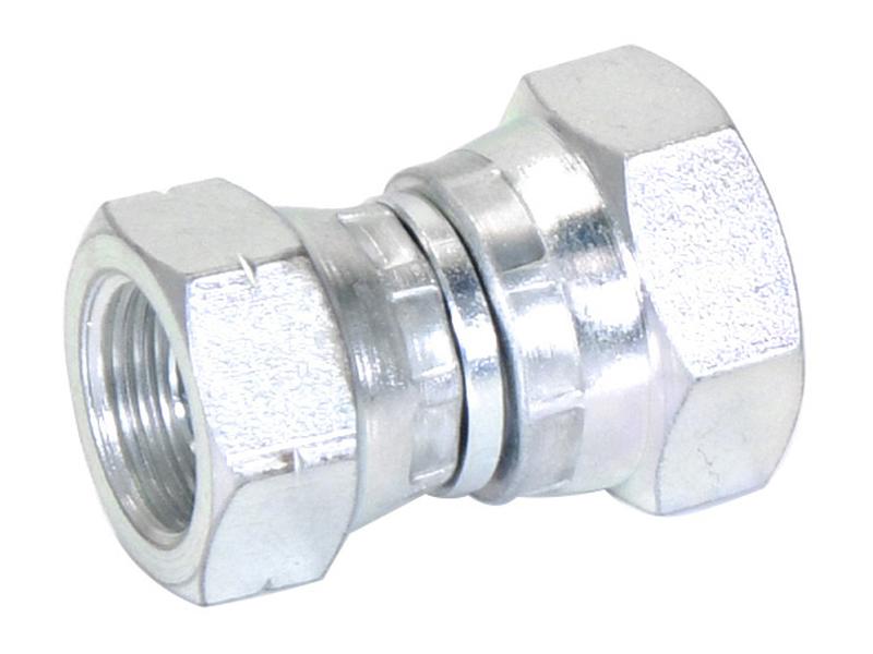 Adaptador hidráulico 1/2'' BSP Fêmea giratória x M18 x 1.50 Métrica Fêmea giratória (S.12016)