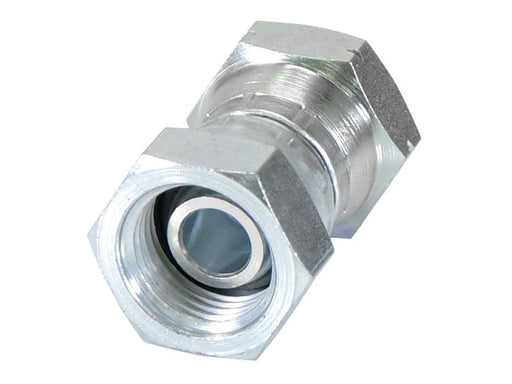 Adaptador hidráulico 1/2'' BSP Fêmea giratória x M20 x 1.50 Métrica Fêmea giratória (S.12017)