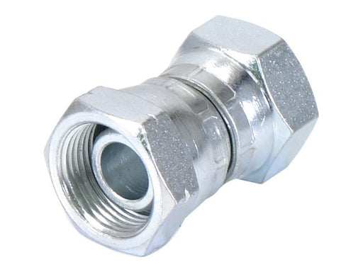 Adaptador hidráulico 1/2'' BSP Fêmea giratória x M22 x 1.50 Métrica Fêmea giratória (S.12018)