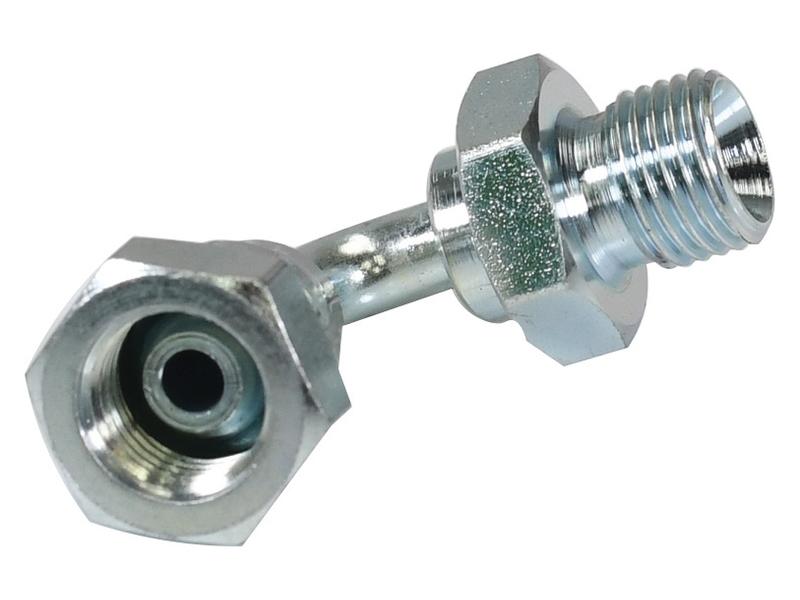 Adaptador hidráulico 1/4'' BSP Macho x 1/4'' BSP Fêmea giratória 90° (S.12048)