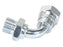 Adaptador hidráulico 1/2'' BSP Macho x 1/2'' BSP Fêmea giratória 90° (S.12050)