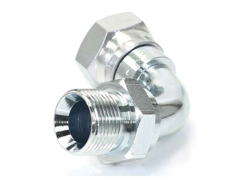Adaptador hidráulico 3/4'' BSP Macho x 3/4'' BSP Fêmea giratória 90° (S.12051)