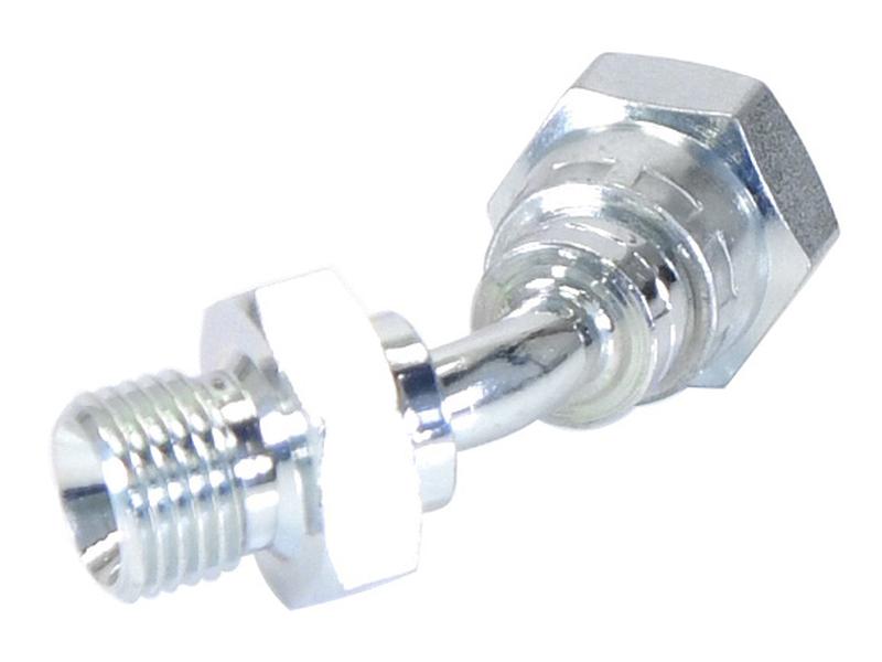 Adaptador hidráulico 1/4'' BSP Macho x 1/4'' BSP Fêmea giratória 135° (S.12052)