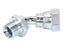 Adaptador hidráulico 3/8'' BSP Macho x 3/8'' BSP Fêmea giratória 135° (S.12053)