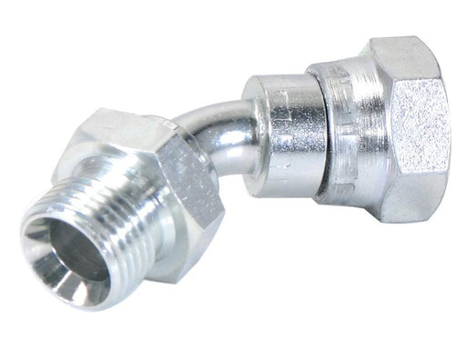 Adaptador hidráulico 1/2'' BSP Macho x 1/2'' BSP Fêmea giratória 135° (S.12054)