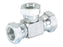 Peça hidráulica em T 1/4'' BSP Fêmea giratória x 1/4'' BSP Fêmea giratória x 1/4'' BSP Fêmea giratória (S.12115)