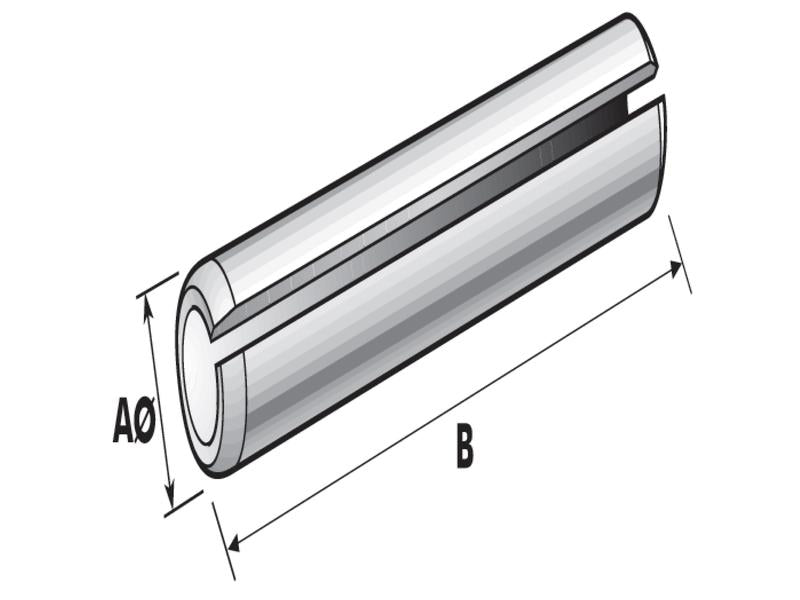 Cavilha elástica métrica, Cavilha Ø8mm x 55mm (S.1228)
