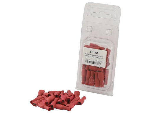 Agripak 25 un. Terminal 6.3mm, Vermelho (S.12409)