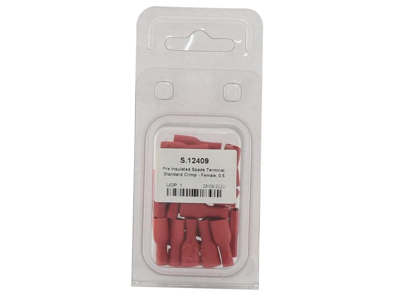 Agripak 25 un. Terminal 6.3mm, Vermelho (S.12409)