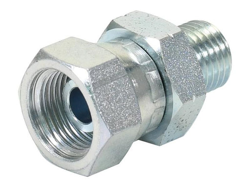 Adaptador hidráulico M14 x 1.50 Métrica Macho x 3/8'' BSP Fêmea giratória (S.12768)