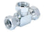 Peça hidráulica em T 3/8'' BSP Fêmea giratória x 3/8'' BSP Fêmea giratória x 3/8'' BSP Fêmea giratória (S.12771)