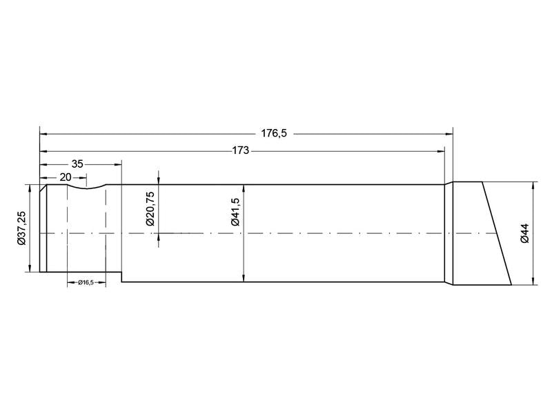 Bico - Direita 1160mm, (Redondo) Aplicavel em: GR42L1160 (S.128992)