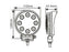 Farol de trabalho LED, 1600 Lumens, 10-30V (S.129485)