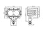 Farol de trabalho LED (Cree Alta Potencia), CISPR 25: Class 3, 6000 Lumens, 10-60V (S.130030)