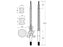 Bico - Direita 600mm, Tamanho da rosca: M22 x 1.50 (H - fluted) (S.130800)