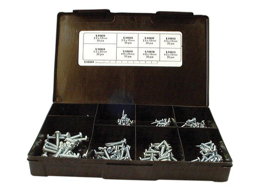 Sortido 240 un. Parafuso Pozidrive autorroscante métrico 13 - 25mm (S.13294)