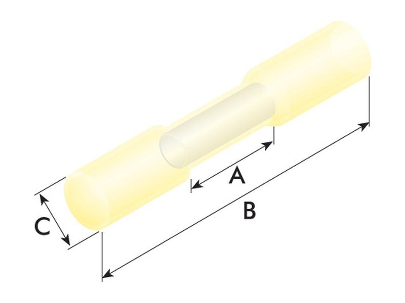 Conector de solda com isolamento termoencolhível Amarela (S.13406)