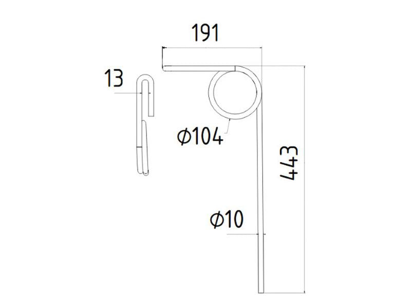 Mola - Ø10mm, Comp: 440mm (S.135890)