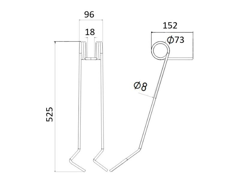 Mola - Ø8mm, Comp: 550mm (S.135891)