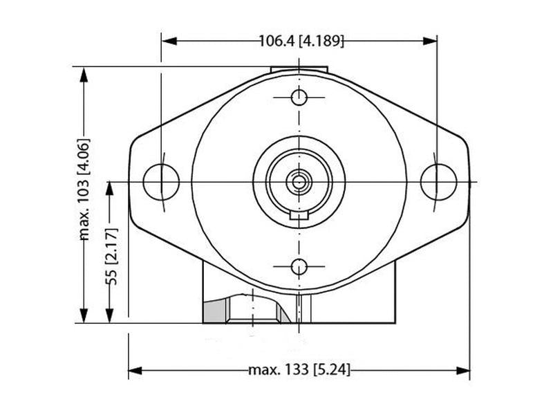 Danfoss Bomba hidráulica OMP50 50cc rev com 25mm Cilíndrico Tipo de veio (S.137133)