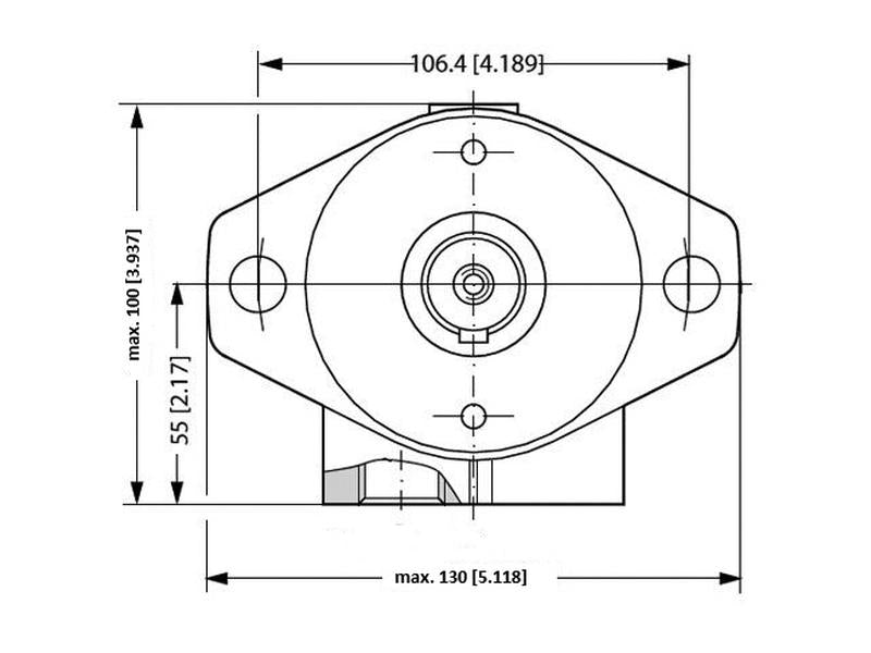 Trale Bomba hidráulica OMP160 160cc rev com 25mm Cilíndrico Tipo de veio (S.137225)