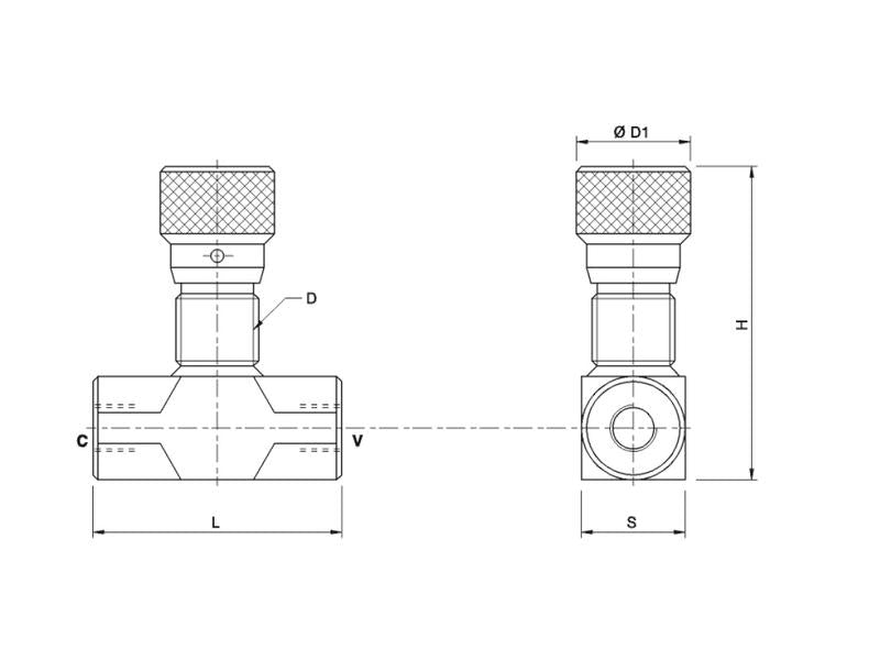 Valvula Controlo Fluxo bidirecional 1/2 (S.139543)