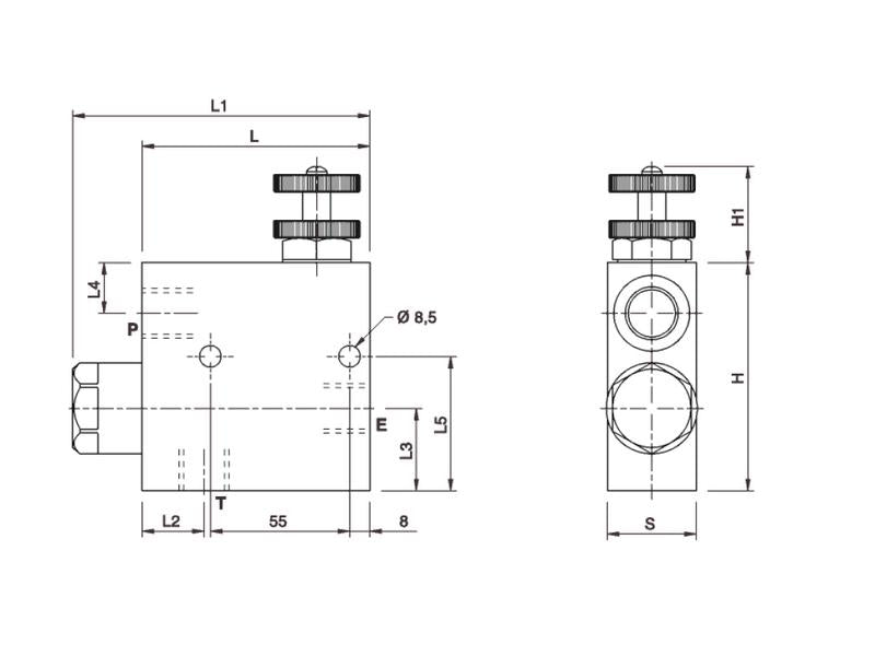Valvula Controlo Fluxo 3 Vias 1/2'' (ET) (S.139566)