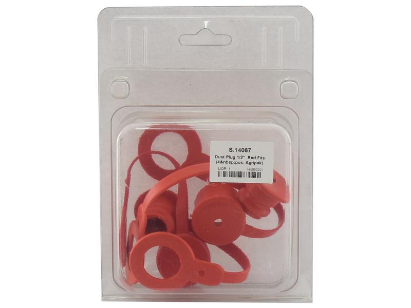 Agripak 4 un. Sparex Tampa 1/2'' Vermelho (S.14067)