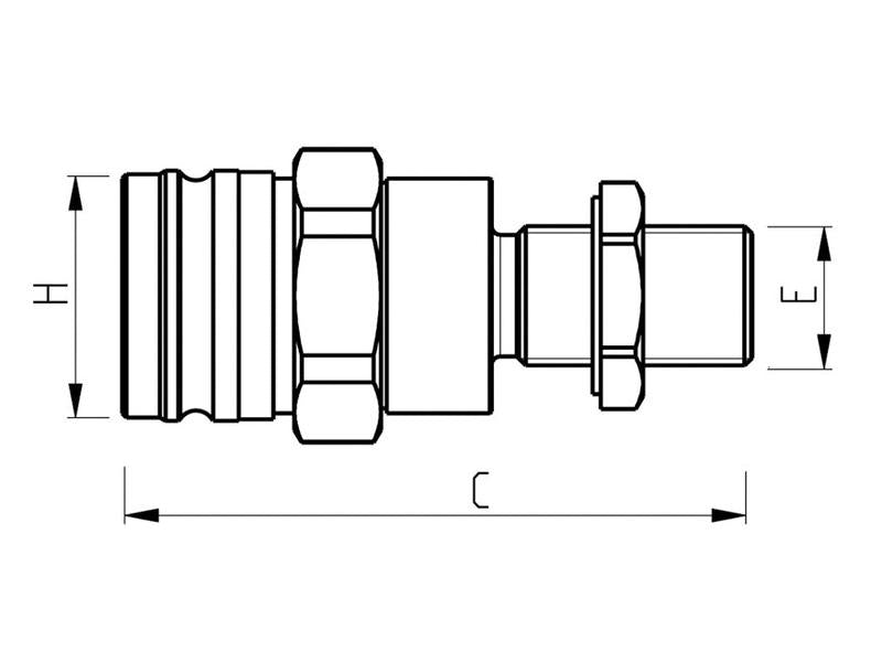 Sparex Valvula de travão de reboque Macho M18 x 1.50 Métrico Male Bulkhead (S.14088)