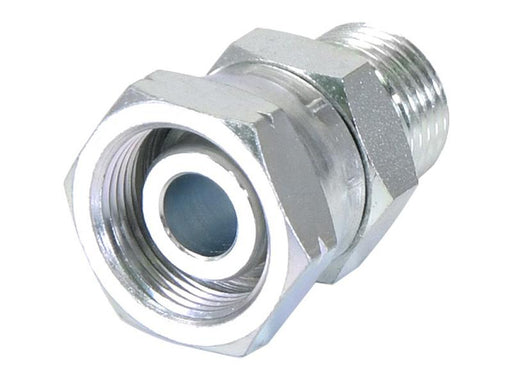 Adaptador hidráulico 1/2'' BSP Macho x M24 x 1.50 Métrica Fêmea giratória (S.14179)