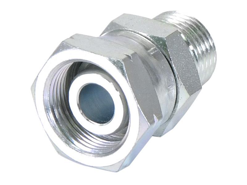Adaptador hidráulico 1/2'' BSP Macho x M24 x 1.50 Métrica Fêmea giratória (S.14179)