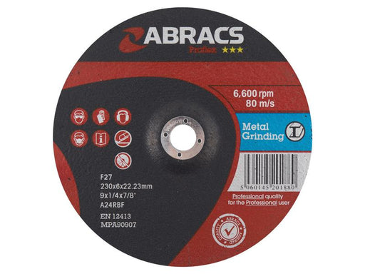 Disco de lixar para metal 230mm x 6mm x 22mm A24RBF (S.14229)