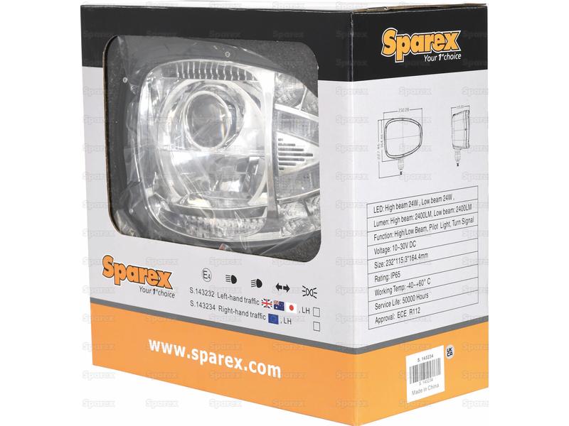LED Farol LED, CISPR 25: Class 3, Esq. (Dt.), 1200 - 1290 Lumens, 10-30V (S.143234)