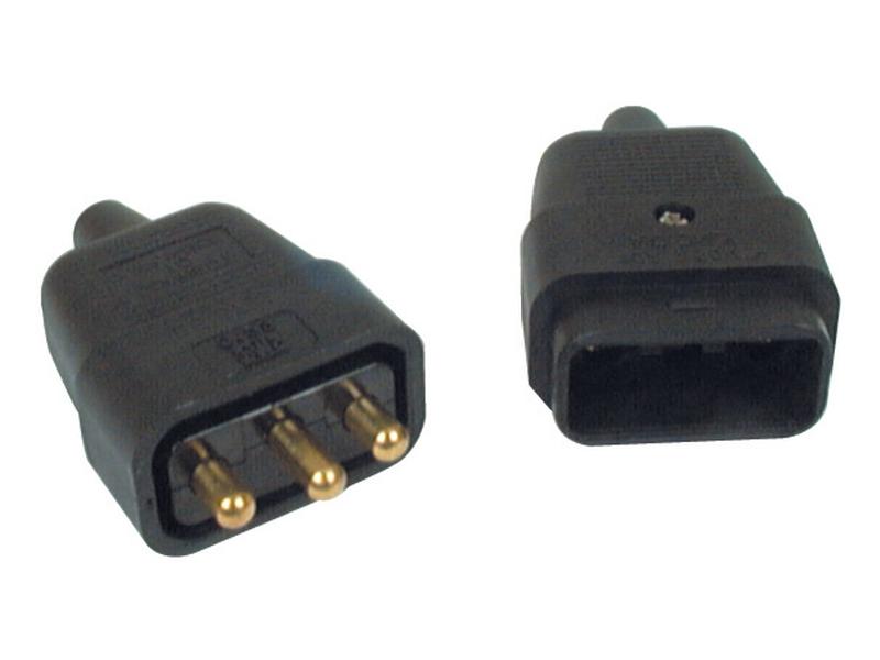 Agripak 3 Pin Macho / Fêmea Fixação 10Amps (S.14745)