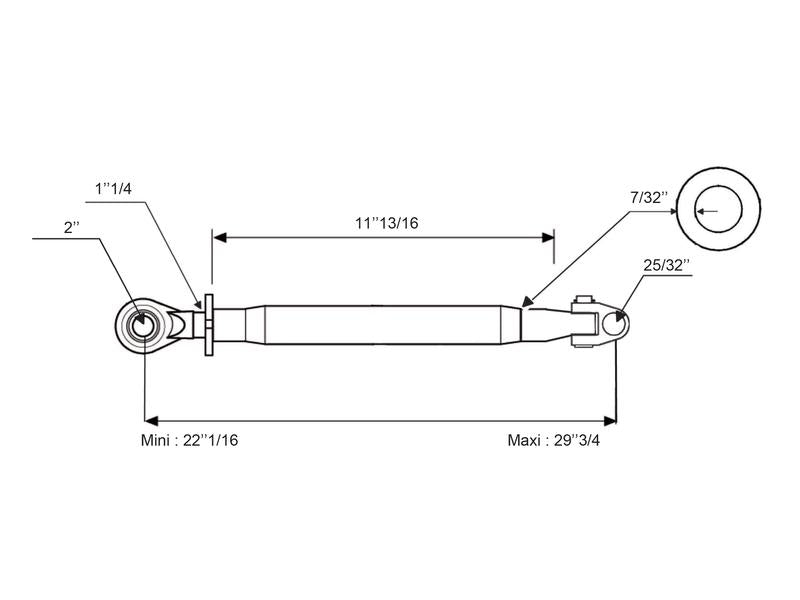 3º ponto (Cat.20mm/2 (Ø20/25mm)) Comprimento minimo 620mm (S.14867)