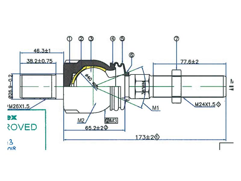 Ponteira, Comp: 219mm (S.148743)