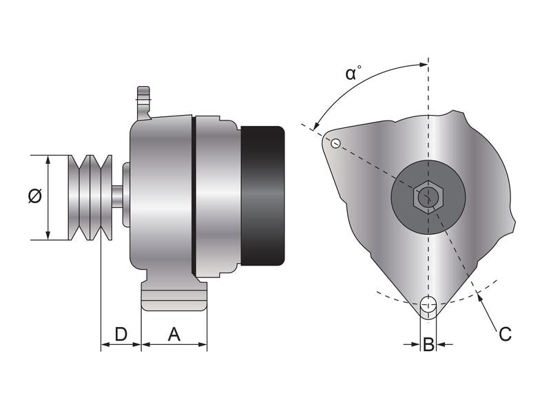 Alternador (Sparex) - 12V, 100 Amps (S.150772)