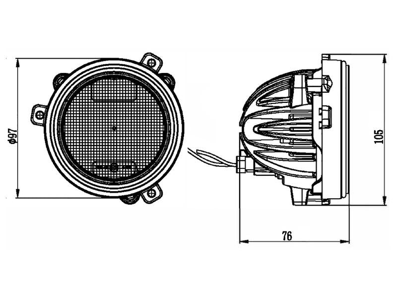 Farol de trabalho LED, 4800 Lumens, 10-30V (S.152142)