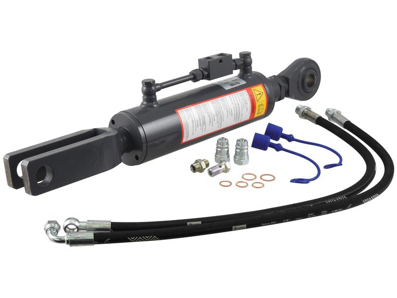 Braço Hidraulico (Fornecido com: Mangueiras) - Olhal Ø 28mm - Forquilha Furo Ø 32mm - Comprimento minimo: 710mm, Diametro interno Cilindro: 90mm. (S.153742)