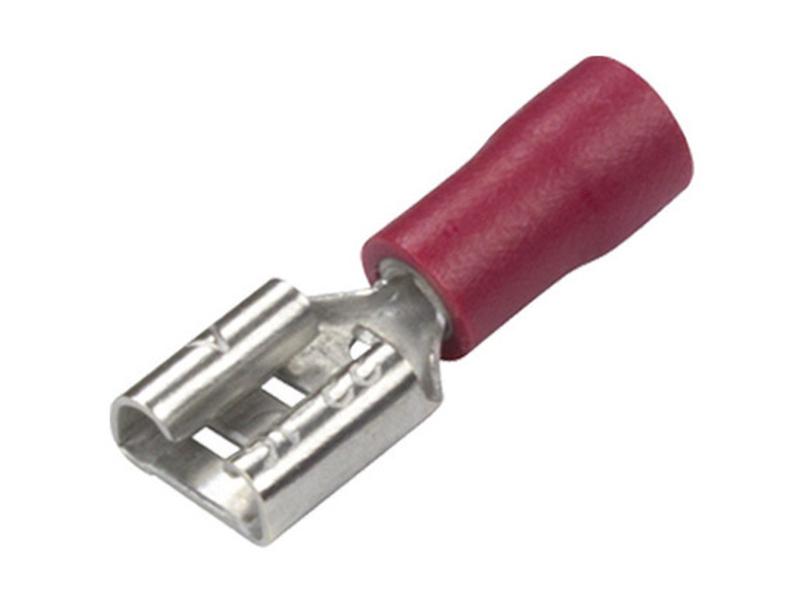 Terminal, Aperto Duplo - Fêmea, 6.3mm, Vermelho (0.5 - 1.5mm) (S.163549)
