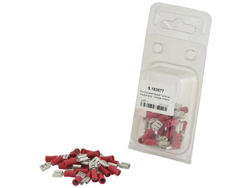 Agripak 25 un. Terminal 6.3mm, Vermelho (S.163577)