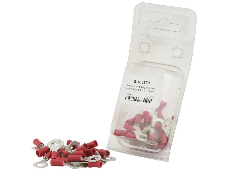 Agripak 25 un. Terminal, 6.4mm, Vermelho (S.163579)