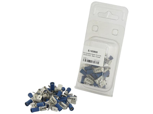 Agripak 25 un. Terminal 6.3mm, Azul (S.163600)
