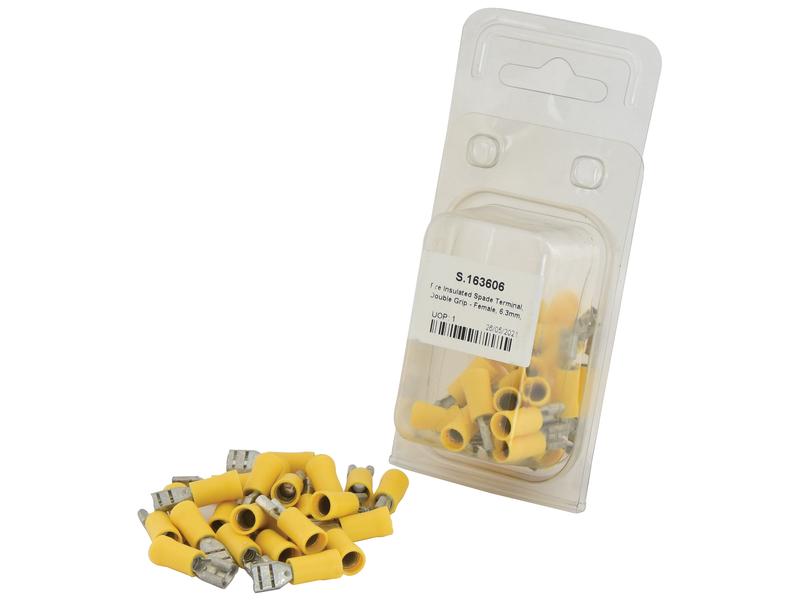 Agripak 25 un. Terminal 6.3mm, Amarela (S.163606)